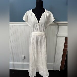 NWT Beautiful Shore 100% Cotton White Maxi Dress ~ Medium 🐚